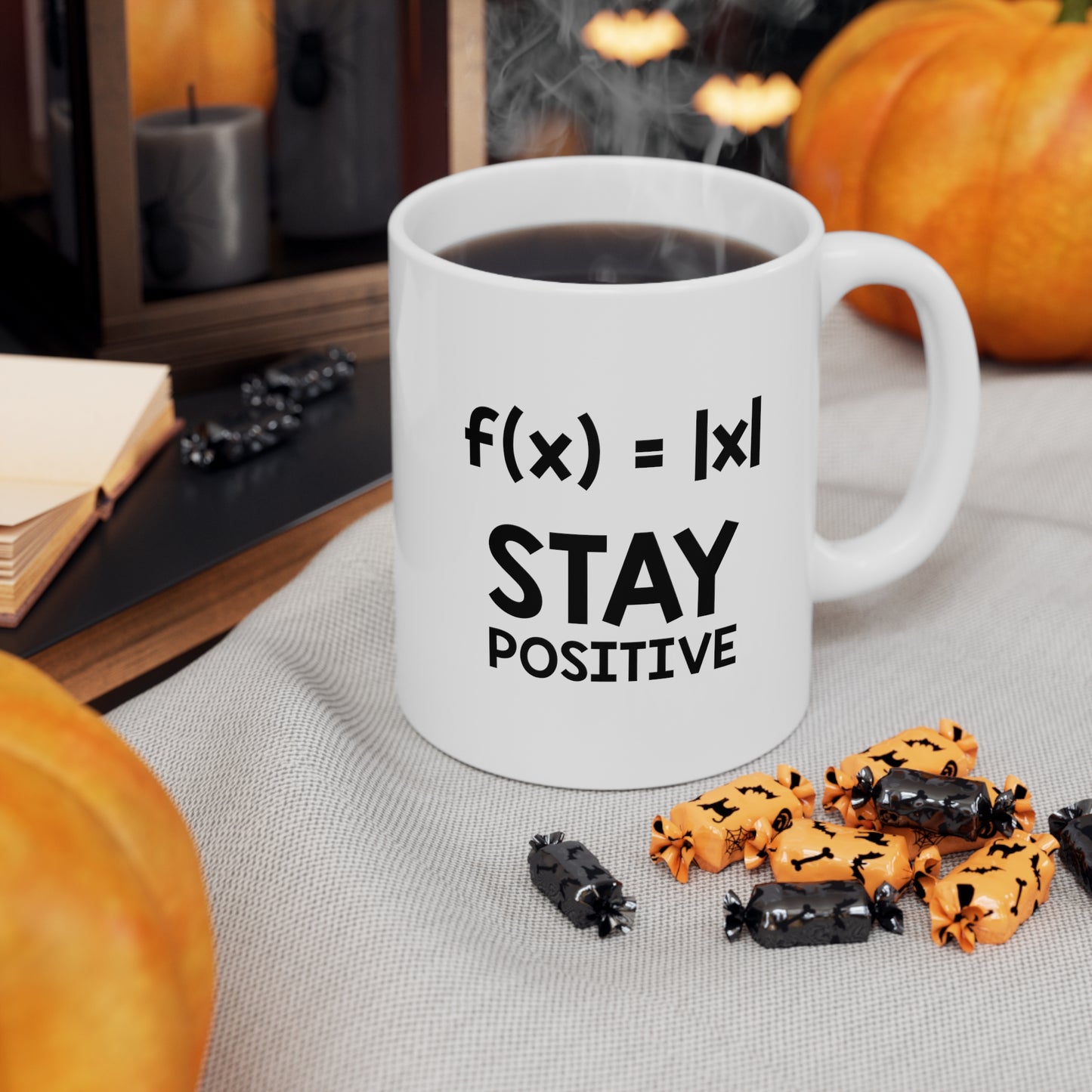 Math Equation Coffee Mug - Stay Positive - Sarcasm Nerd Gift For Men Women