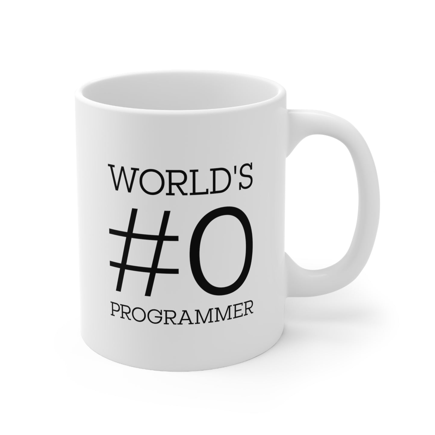 Programmer Ceramic Coffee Mug - World's #0 Programmer Design | Tech Gift