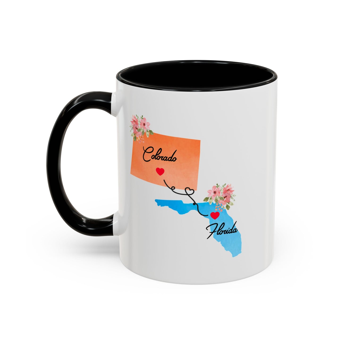 Long Distance Family Coffee Mug - Colorado & Florida Design | Moving Away Gift