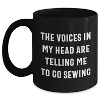 Load image into Gallery viewer, Sewing Inspiration Funny Quote Black Coffee Mug Gifts for Dad on Father&#39;s Day - Main

