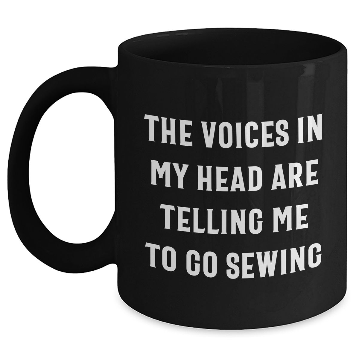Sewing Inspiration Funny Quote Black Coffee Mug Gifts for Dad on Father's Day - Main