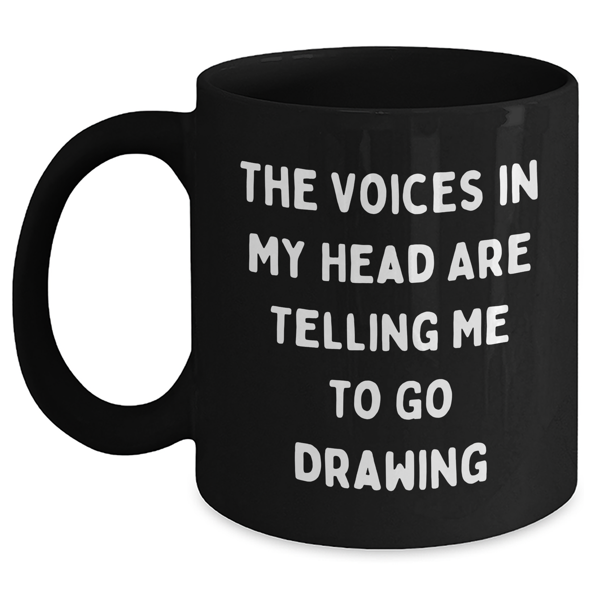 Funny Drawing Inspiration Black Coffee Mug, Gifts from Friends for Drawing Enthusiasts, Father's Day Unique Gifts - Main