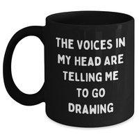 Load image into Gallery viewer, Funny Drawing Inspiration Black Coffee Mug, Gifts from Friends for Drawing Enthusiasts, Father&#39;s Day Unique Gifts - Main
