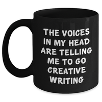 Load image into Gallery viewer, Creative Writing Fuel Funny Gift from Mom to Dad This Father&#39;s Day - Black Coffee Mug - Main
