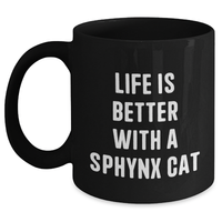 Load image into Gallery viewer, Sphynx Cat Lovers Gifts for Men Funny Quote Black Coffee Mug, Gifts from Dad to Son, Unique Father&#39;s Day Unique Gifts for Him - Main
