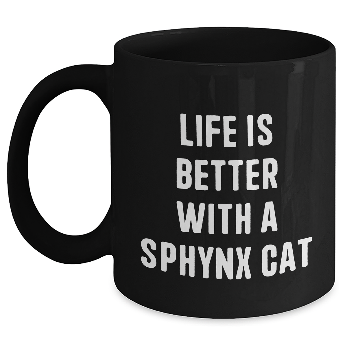 Sphynx Cat Lovers Gifts for Men Funny Quote Black Coffee Mug, Gifts from Dad to Son, Unique Father's Day Unique Gifts for Him - Main