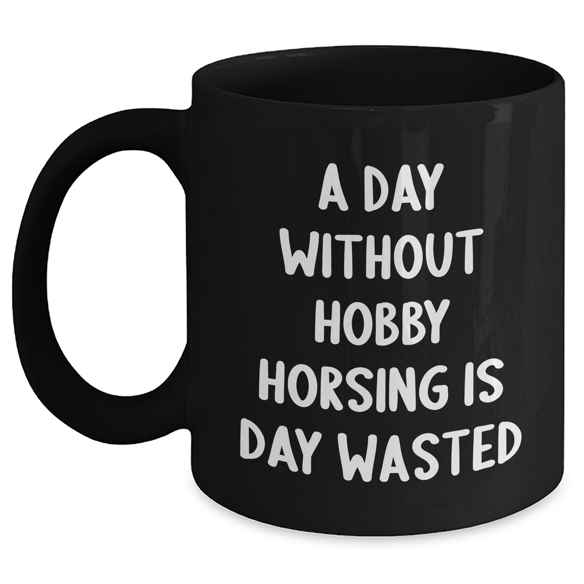 Hobby Horsing Enthusiasts' Delight, Funny Quote Coffee Mug for Men, Gifts from Dad, Unique Black Coffee Mug for Father's Day - Main