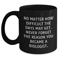 Load image into Gallery viewer, Gifts from Friends for Biologists - Inspirational Quote Black Coffee Mug for Mother&#39;s Day - Main
