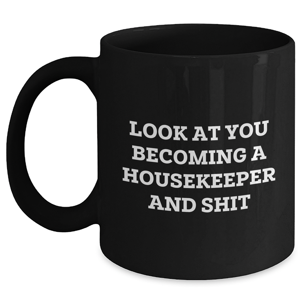Funny Housekeeper Gifts from Friends Unique Black Coffee Mugs for Housekeeper Housekeeper's Graduation Gifts from Family and Friends - Main