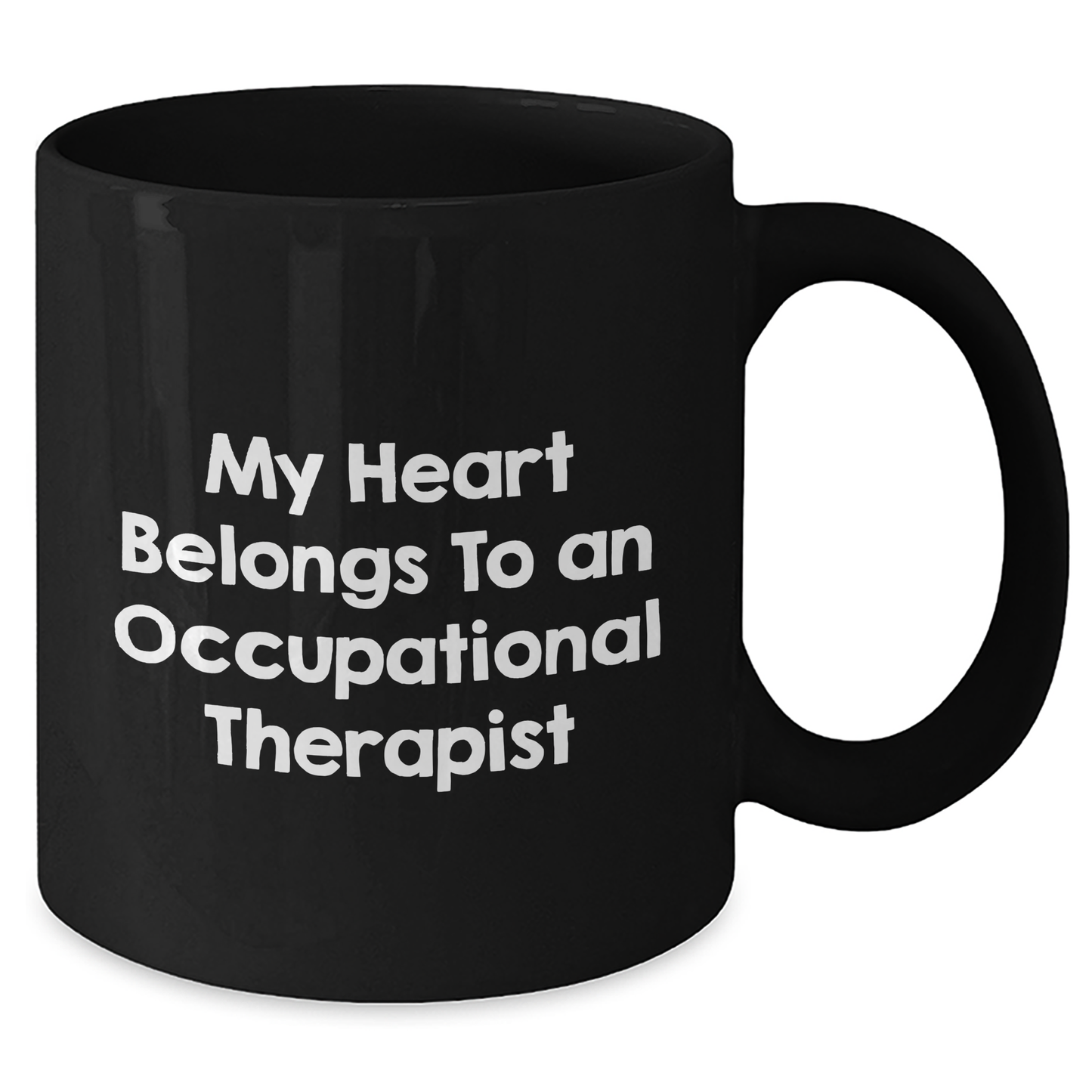 Funny Occupational Therapist Gifts, 'My Heart Belongs To An Occupational Therapist' Black Coffee Mug for Dad, Unique Father's Day Unique Gifts from Men to Occupational Therapist - Additional