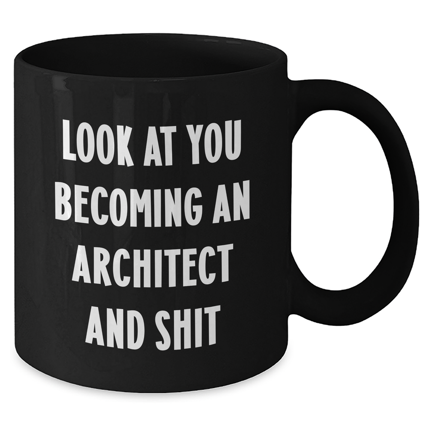 Architect Gifts, Funny Mug for Mom, Look At You Becoming An Architect And Shit, Gifts from Men to Friends, Black Coffee Mug for Mother's Day - Additional