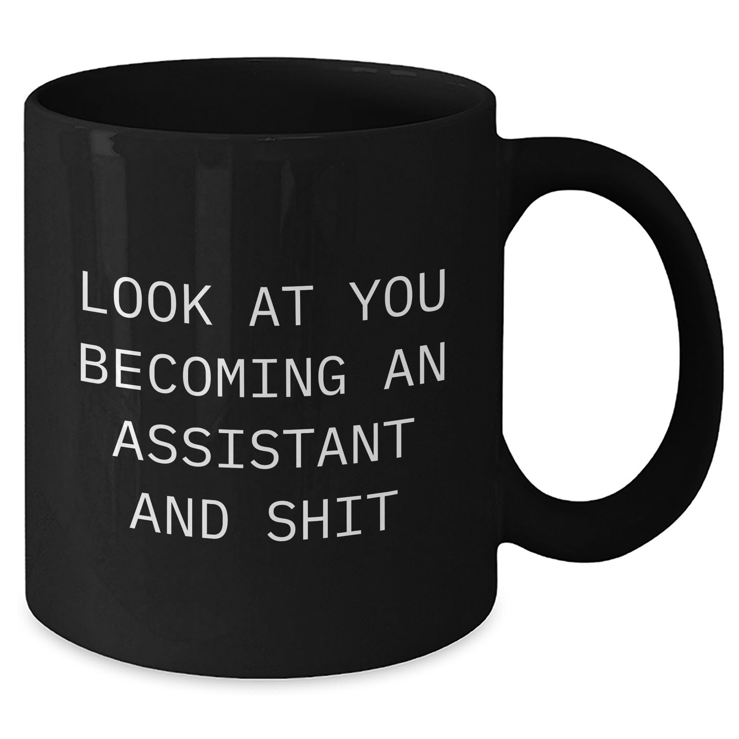 Funny Assistant Gifts for Graduation - Black Coffee Mug with 'Look At You Becoming An Assistant And Shit' Quote, Gifts from Friends or Family - Additional