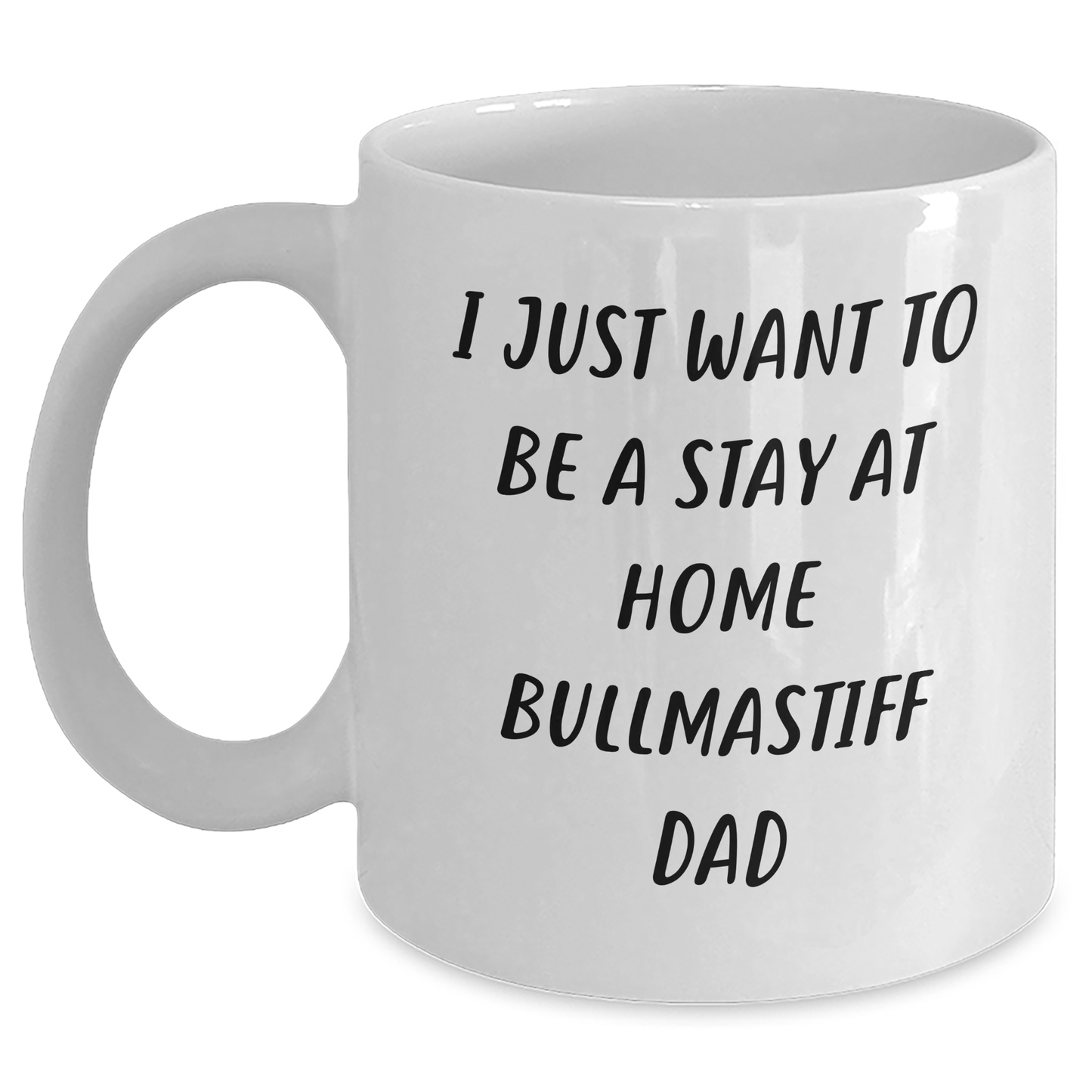 Bullmastiff Dad Funny Gifts from Men to Stay at Home Dads on Father's Day - White Coffee Mug - Main