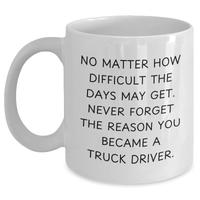 Load image into Gallery viewer, Funny Truck Driver Gifts from Men to Truck Driver, Inspirational White Coffee Mug for Father&#39;s Day - Main

