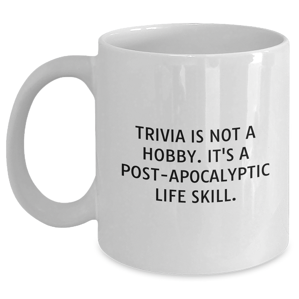 Trivia Lovers' Delight, Funny Gifts from Friends and Family for Mother's Day, White Coffee Mug - Main