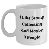 Load image into Gallery viewer, Funny Stamp Collecting Gifts for Men from Friends, Stamp Collecting White Coffee Mug, Perfect Graduation Unique Gifts - Main
