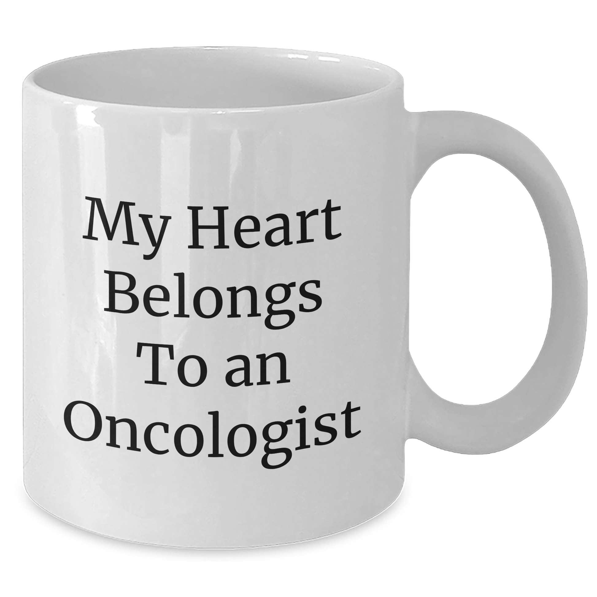 Funny Oncologist Gifts from Men, Unique White Coffee Mugs for Oncologists, 'My Heart Belongs To An Oncologist', Father's Day Unique Gifts - Additional