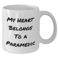 Load image into Gallery viewer, Funny Rescue Worker White Coffee Mug, Gifts from Family for Father&#39;s Day, &#39;My Heart Belongs To A Rescue Worker&#39; Quote - Additional
