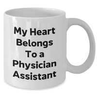 Load image into Gallery viewer, Funny Physician Assistant Gifts: My Heart Belongs To A PA White Coffee Mug, Unique Father&#39;s Day Unique Gifts from Family to Men - Additional
