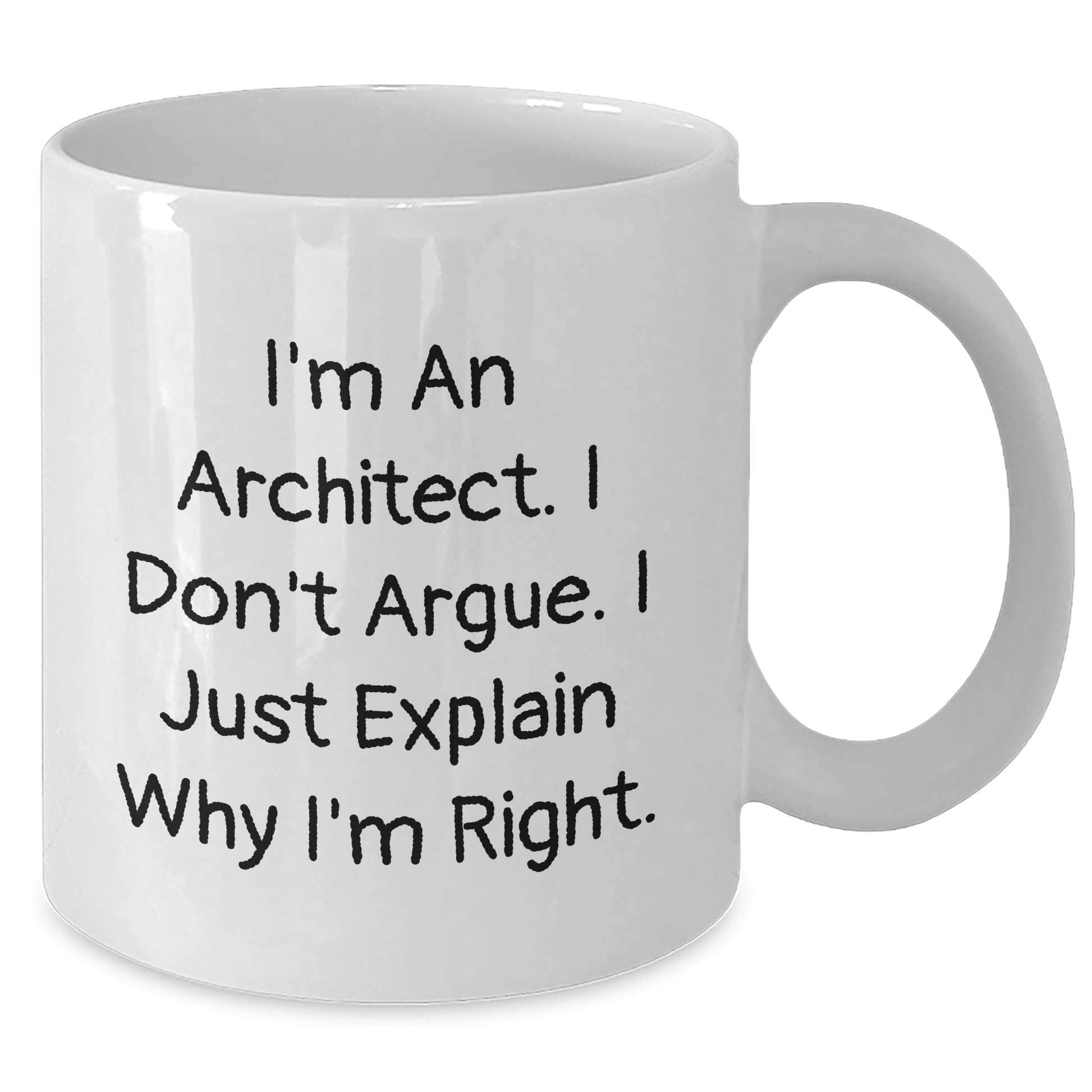 Architect Humor Funny Gift for Father's Day White Coffee Mug, Gifts from Men to Architect Friends and Family - Additional