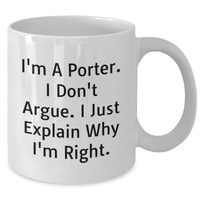 Load image into Gallery viewer, Porter Proud Moment Funny White Coffee Mug, Gifts for Porter from Family, Friends, and Coworkers - Additional
