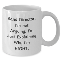 Load image into Gallery viewer, Funny Band Director Gifts from Friends, Funny White Coffee Mug for Band Director, Graduation Unique Gifts - Additional
