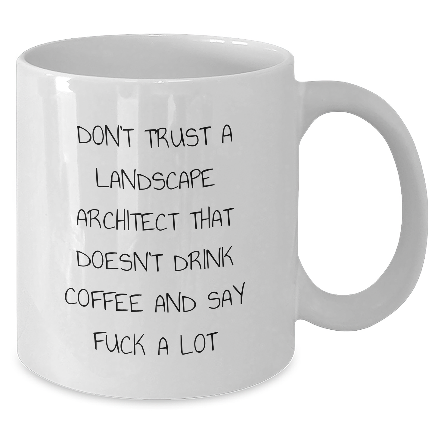 Funny Landscape Architect Gifts from Friends, Unique White Coffee Mug for Him or Her, Don't Trust a Landscape Architect That Doesn't Drink Coffee Quote, Graduation Unique Gifts - Additional