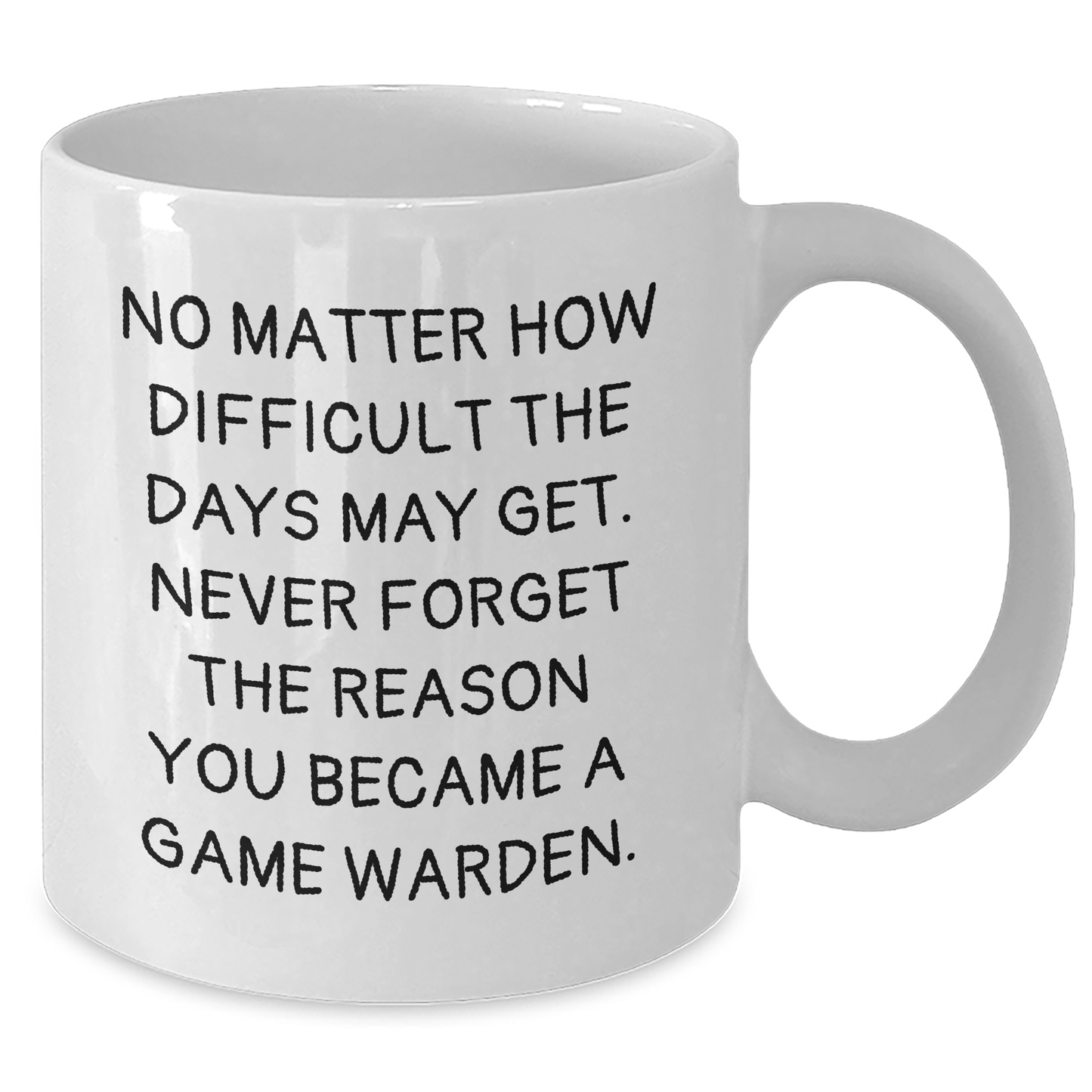 Inspirational Game Warden Gifts from Men to Friends, Family - No Matter How Difficult The Days May Get, Never Forget The Reason You Became A Game Warden - White Coffee Mug, Father's Day Unique Gifts - Additional