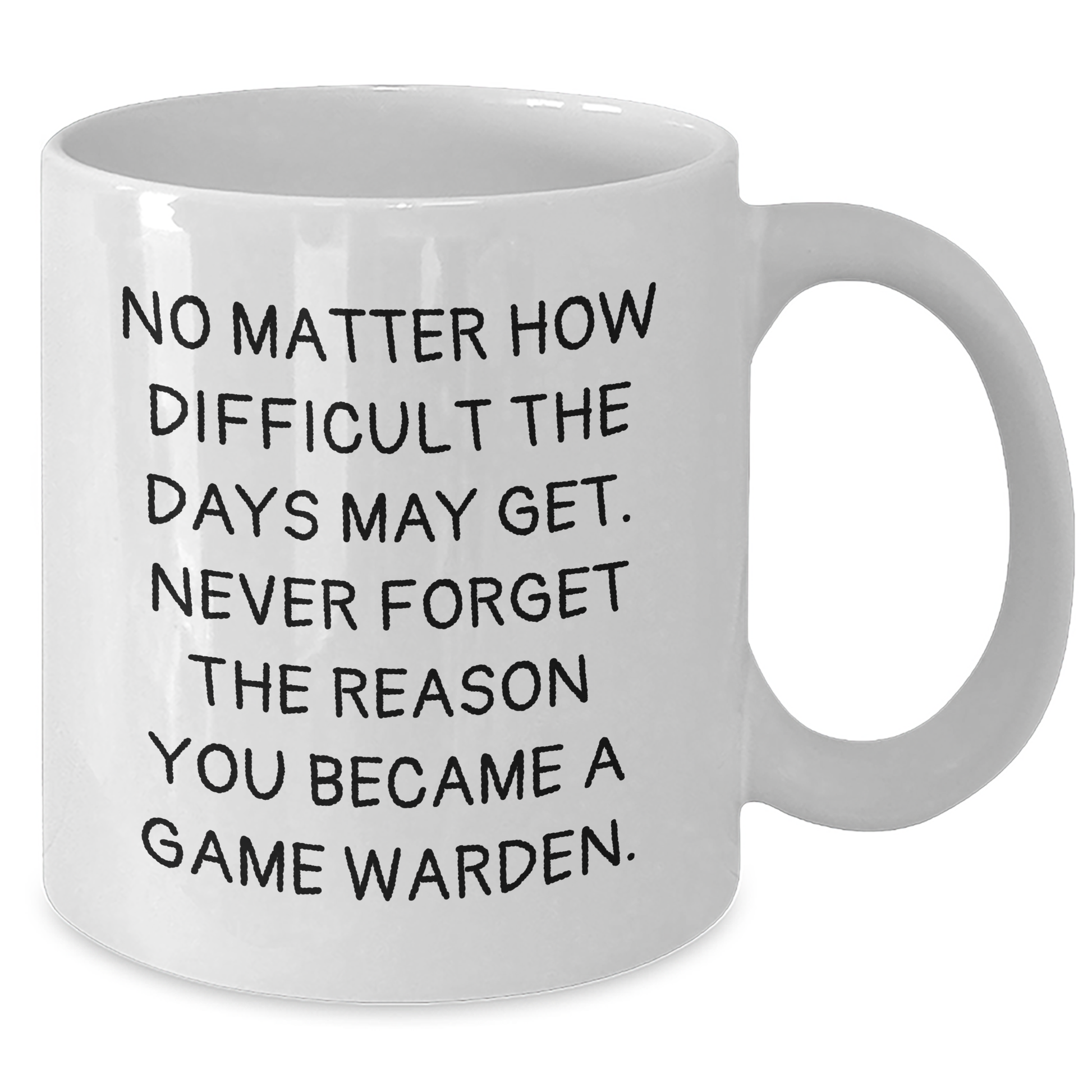 Inspirational Game Warden Gifts from Men to Friends, Family - No Matter How Difficult The Days May Get, Never Forget The Reason You Became A Game Warden - White Coffee Mug, Father's Day Unique Gifts - Additional