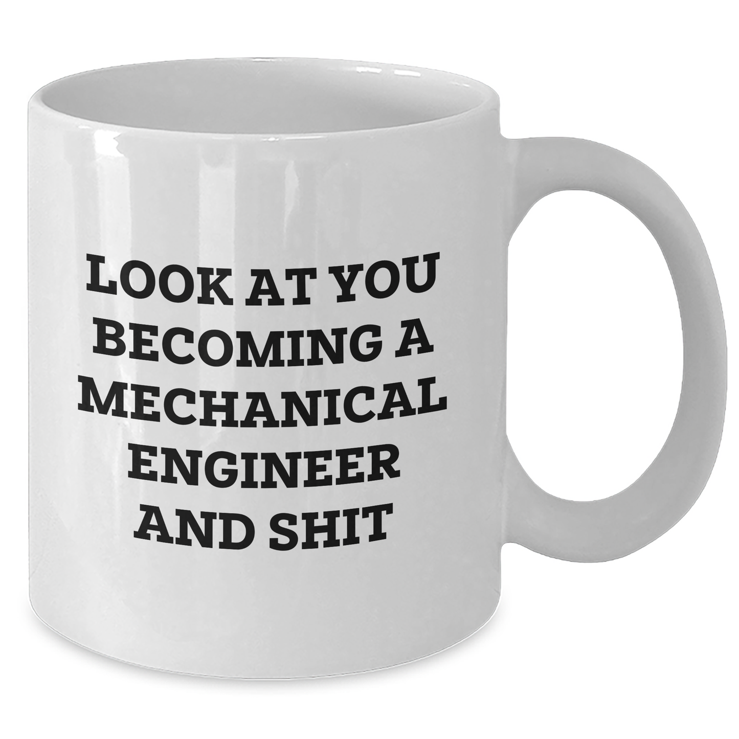 Mechanical Engineer Funny Gifts from Friends for, White Coffee Mug Quote: Look At You Becoming A, Inspirational Graduation Unique Gifts for Him - Additional
