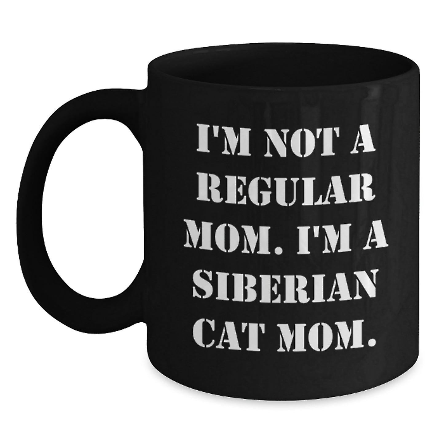 Siberian Cat Mom Funny Black Coffee Mug Gifts from Family for Christmas - Main