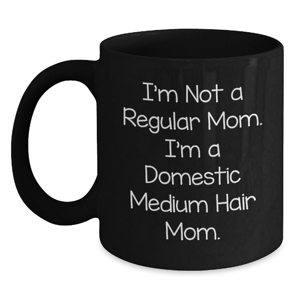 Funny Domestic Medium Hair Mom Gifts for Coworkers, Black Coffee Mug for Christmas Unique Gifts from Women - Main