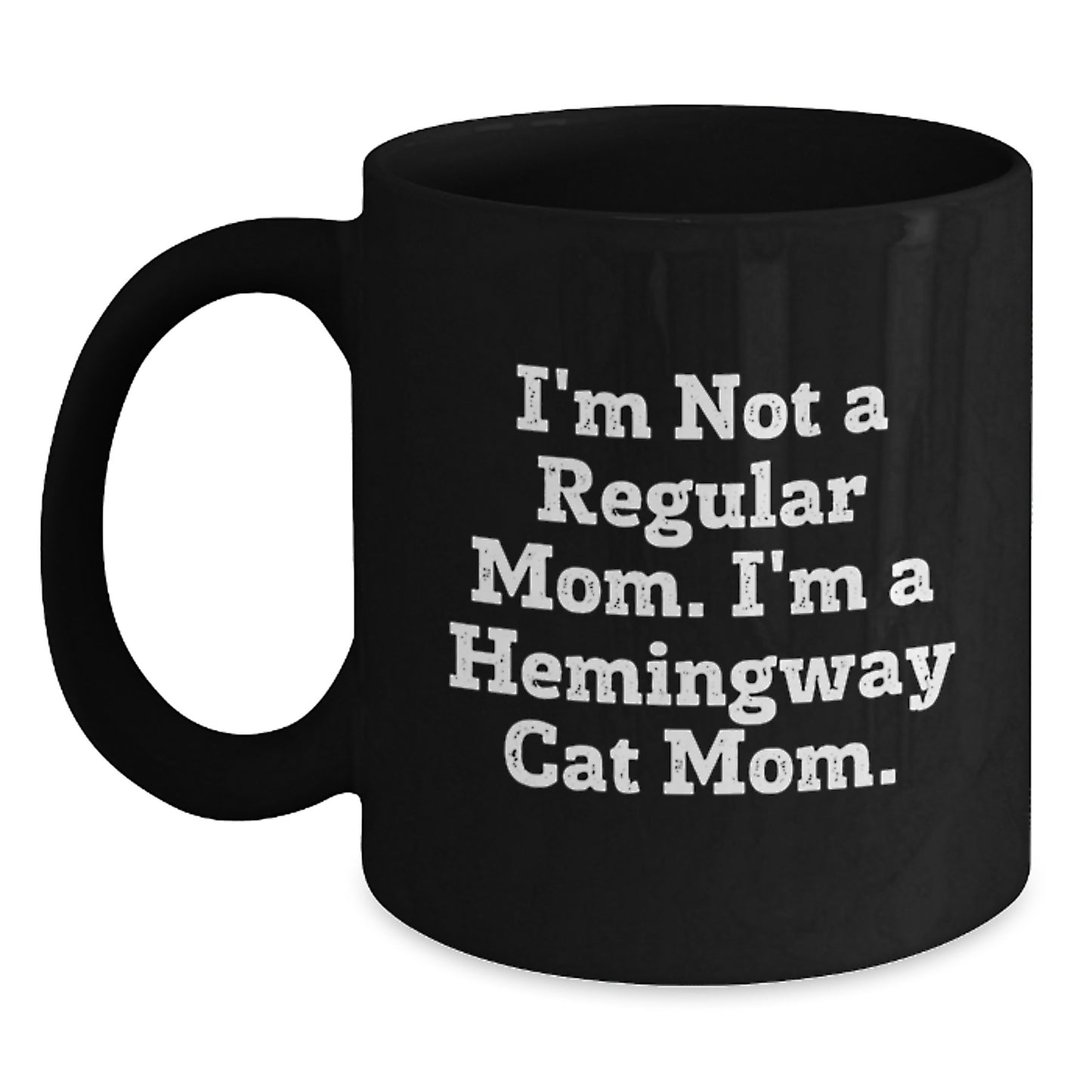 Funny Hemingway Cat Mom Gifts from Men for Women Friends Graduation Unique Black Coffee Mugs - Main