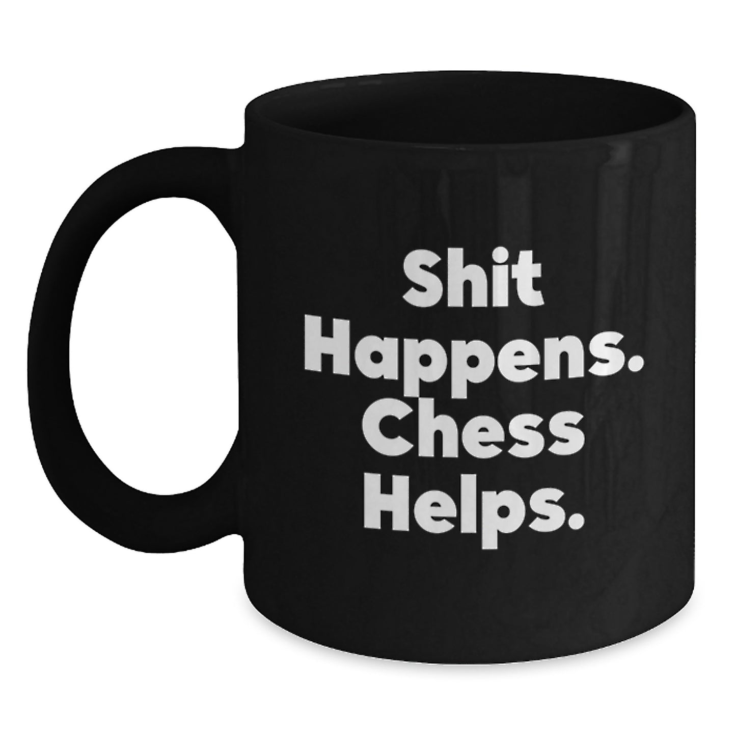 Funny Chess Quote Black Coffee Mugs for Graduation Gifts from Men to Friends or Family, Unique Chess Gifts for Chess Lovers - Main