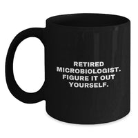 Load image into Gallery viewer, Christmas Unique Gifts for Microbiologists from Friends - Funny Quote &#39;Figure It Out Yourself&#39; Black Coffee Mug - Main
