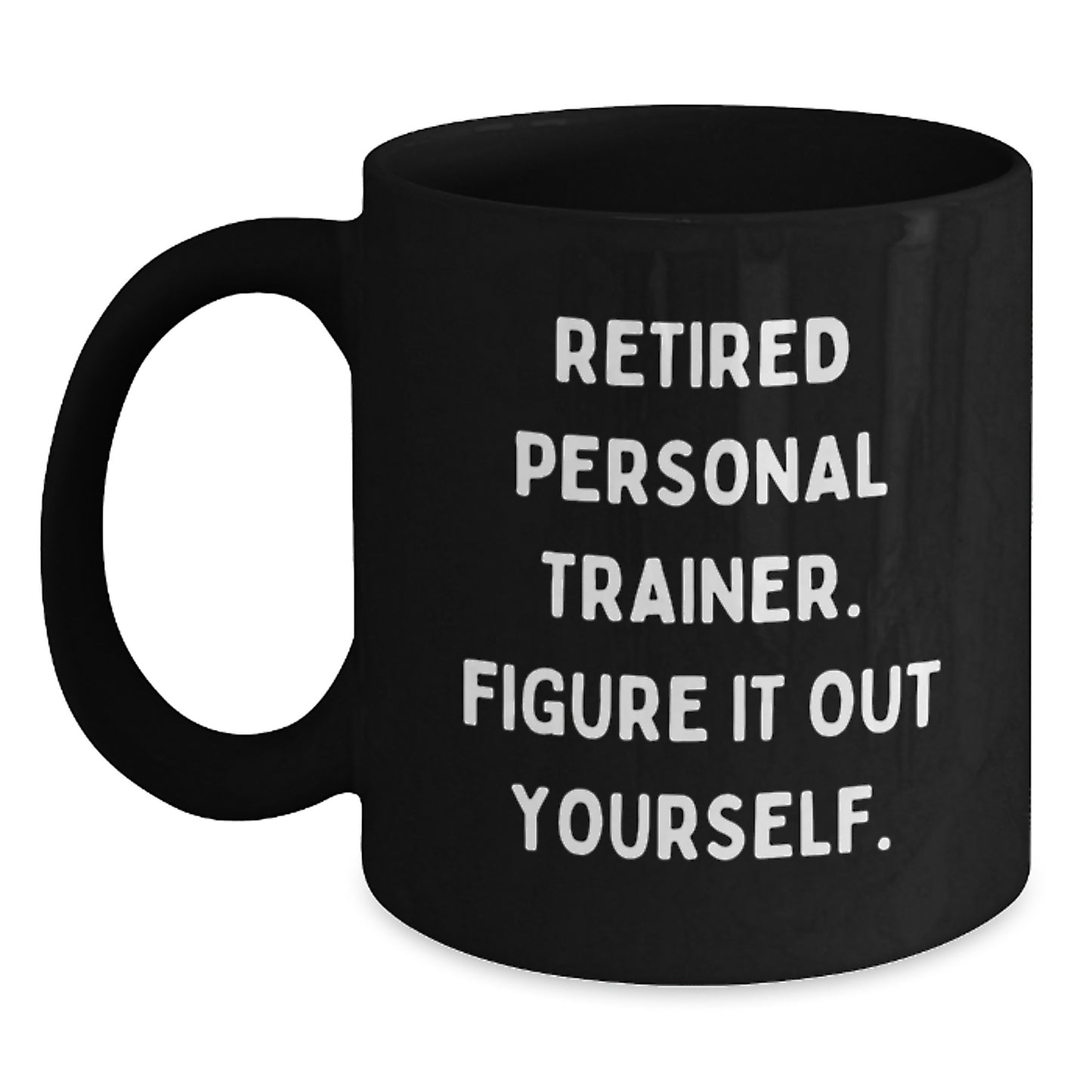 Funny Personal Trainer Gifts from Friends, Unique Black Coffee Mug for Personal Trainer, Graduation Unique Gifts - Main