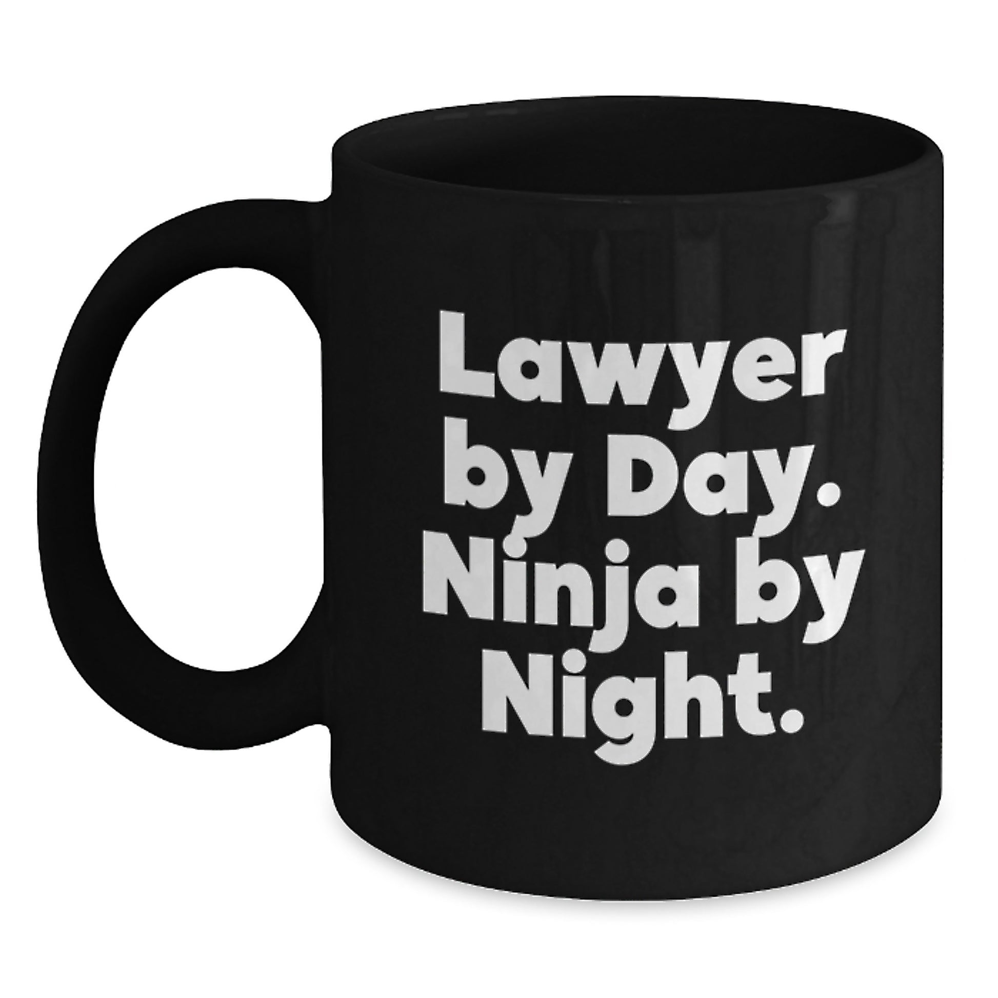 Funny Lawyer Gifts from Friends for Men Graduation Unique Coffee Mugs - 'Lawyer By Day. Ninja By Night.' - Main