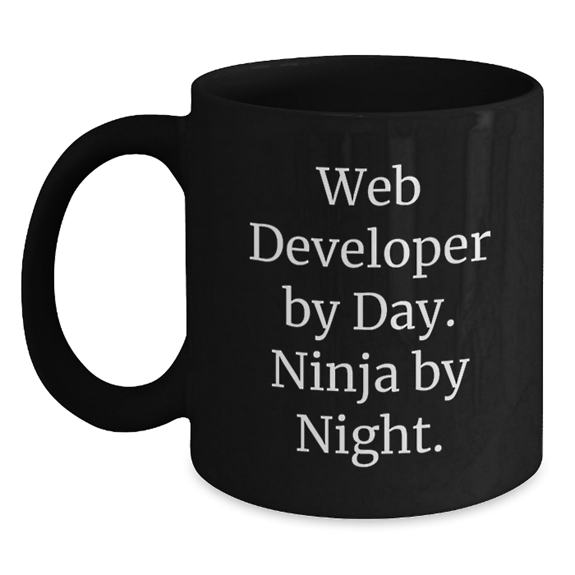 Web Developer Funny Quote Black Coffee Mug Gifts from Friends to Web Developers on Graduation Unique - Main