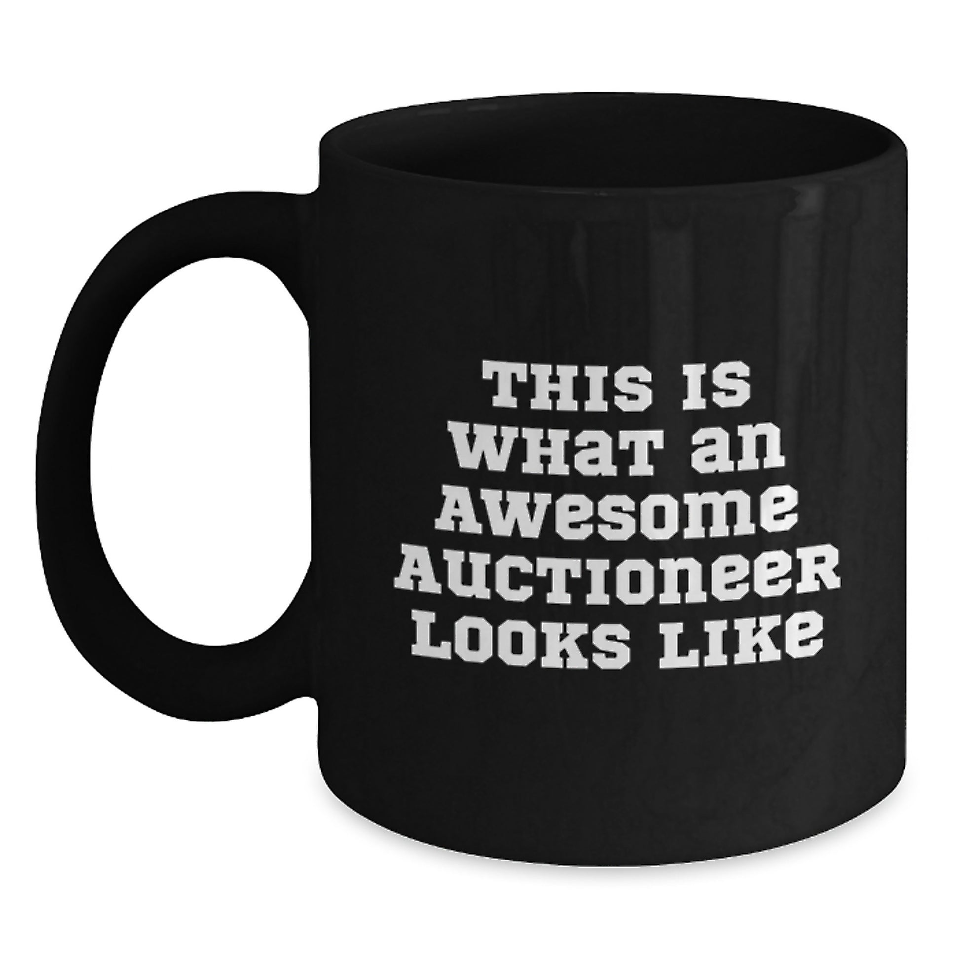 Funny Gifts from Friends for Awesome Auctioneers, Black Coffee Mugs, This Is What An Awesome Auctioneer Looks Like, Birthday Unique Gifts, Gifts for Men - Main