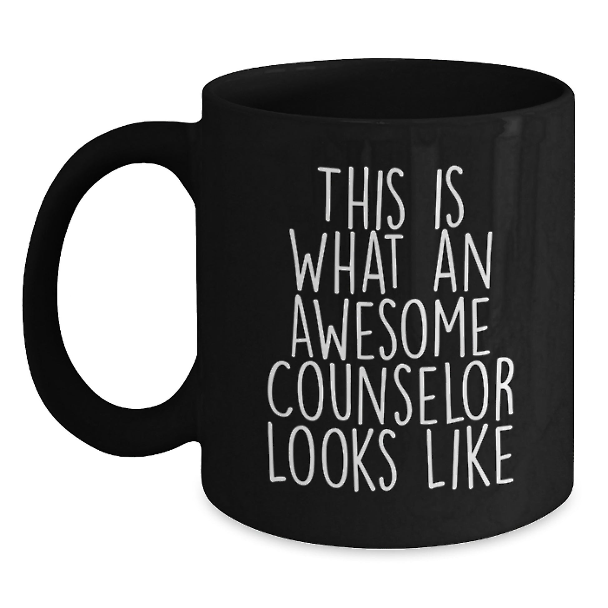 Birthday Gift Black Coffee Mug for Her Present – Counselor Appreciation - Main