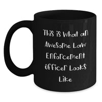 Load image into Gallery viewer, Funny Law Enforcement Officer Gifts from Men for Christmas Unique Mugs, &#39;This Is What An Awesome Law Enforcement Officer Looks Like&#39; Ceramic Mug - Main
