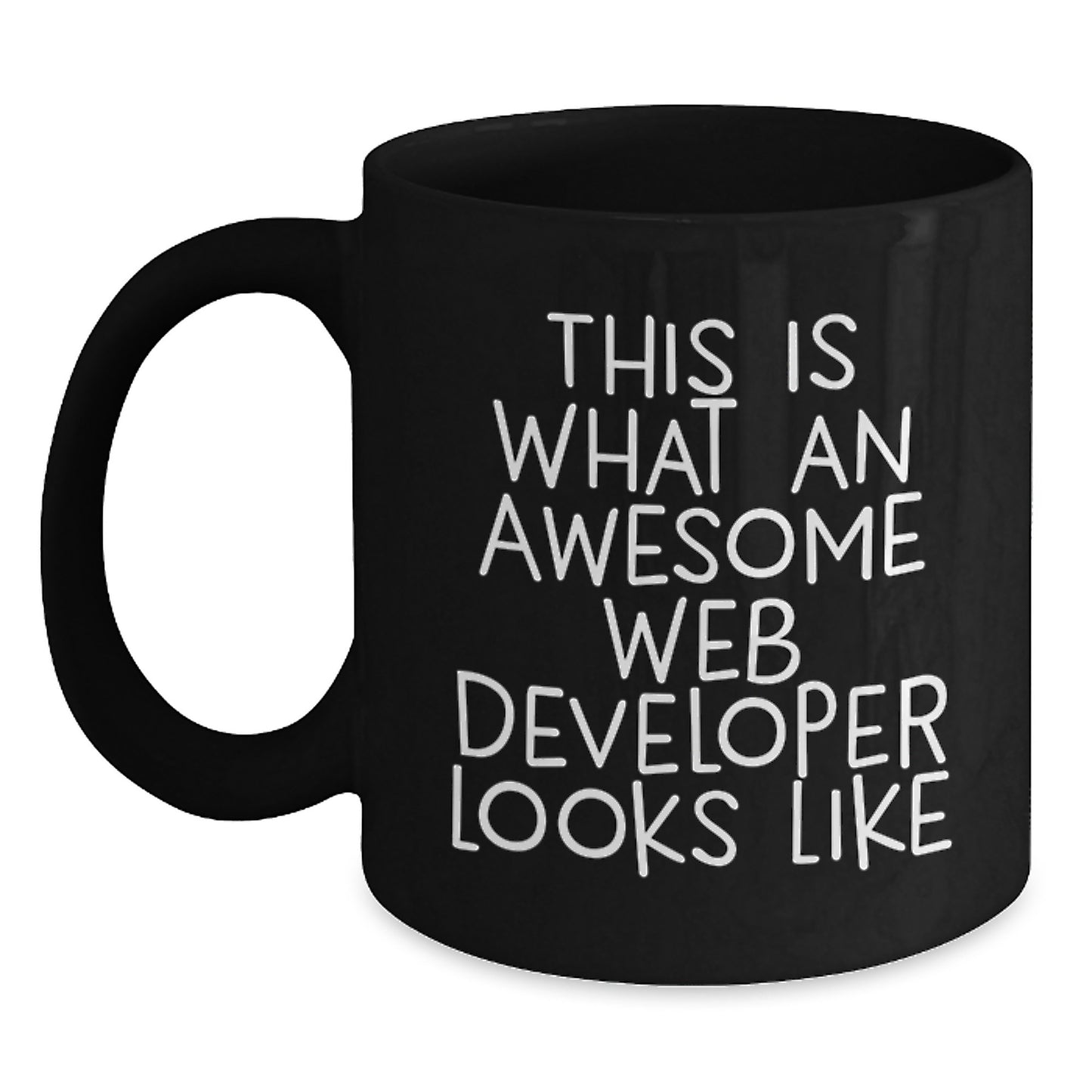 Web Developer Keepsake Mug for Him Black Ceramic Birthday Gift - Main