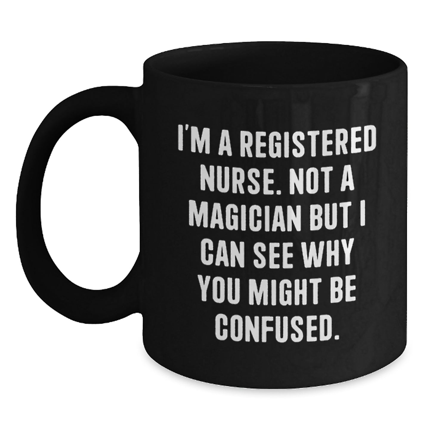 Birthday Gift Keepsake Black Coffee Mug for Registered Nurse Him - Main