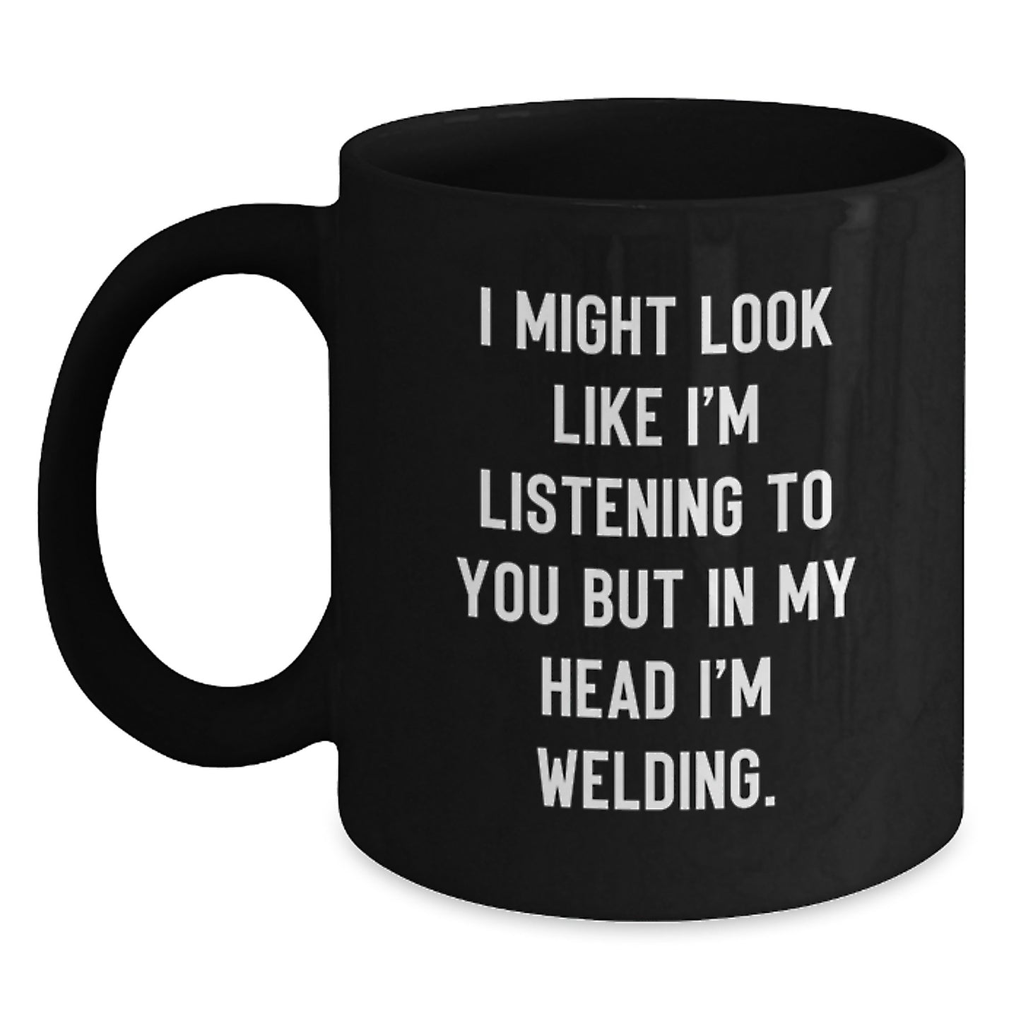 Birthday Gift Welding Black Coffee Mug for Her Present - Main