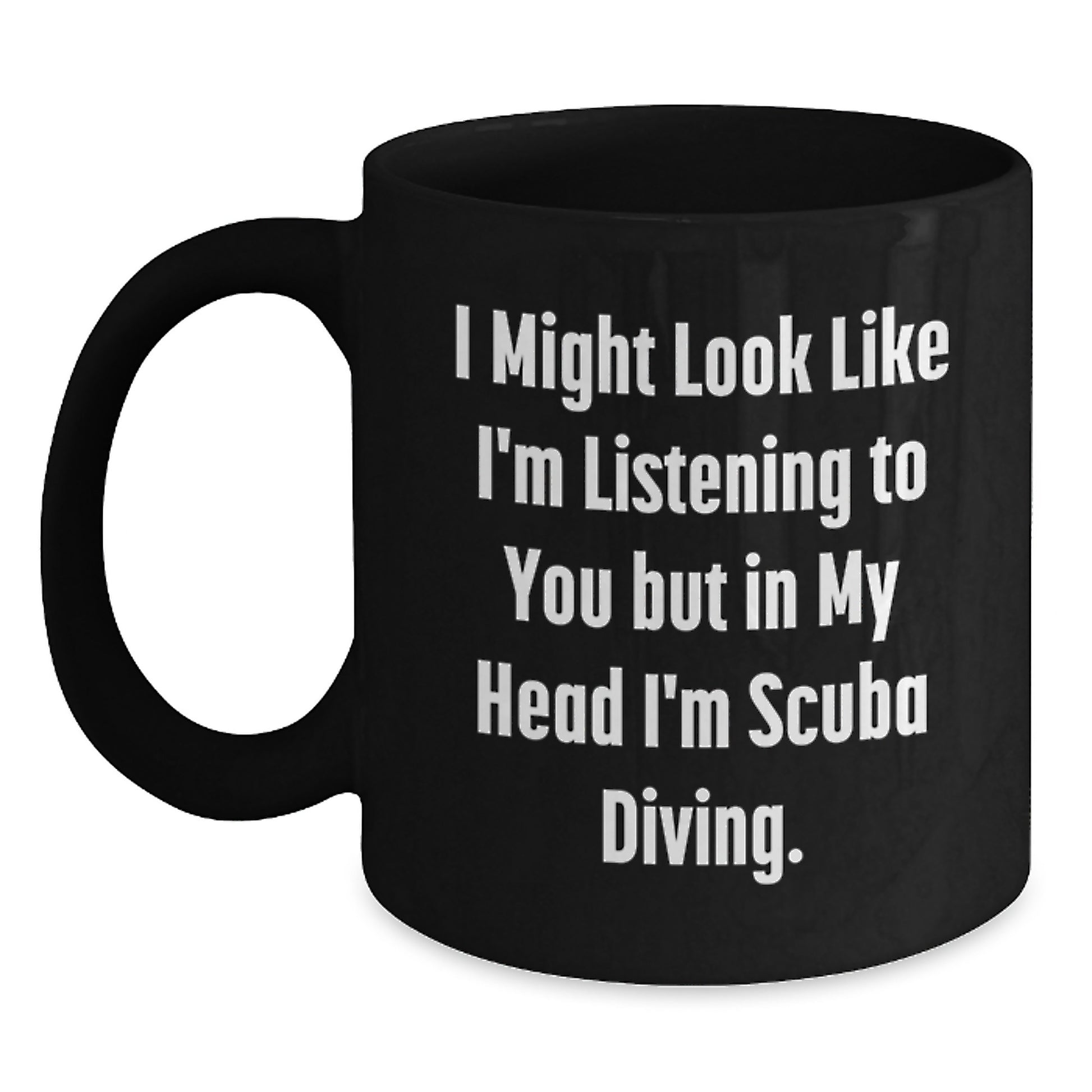 Scuba Diving Keepsake Black Coffee Mug for Him Birthday Gift - Main