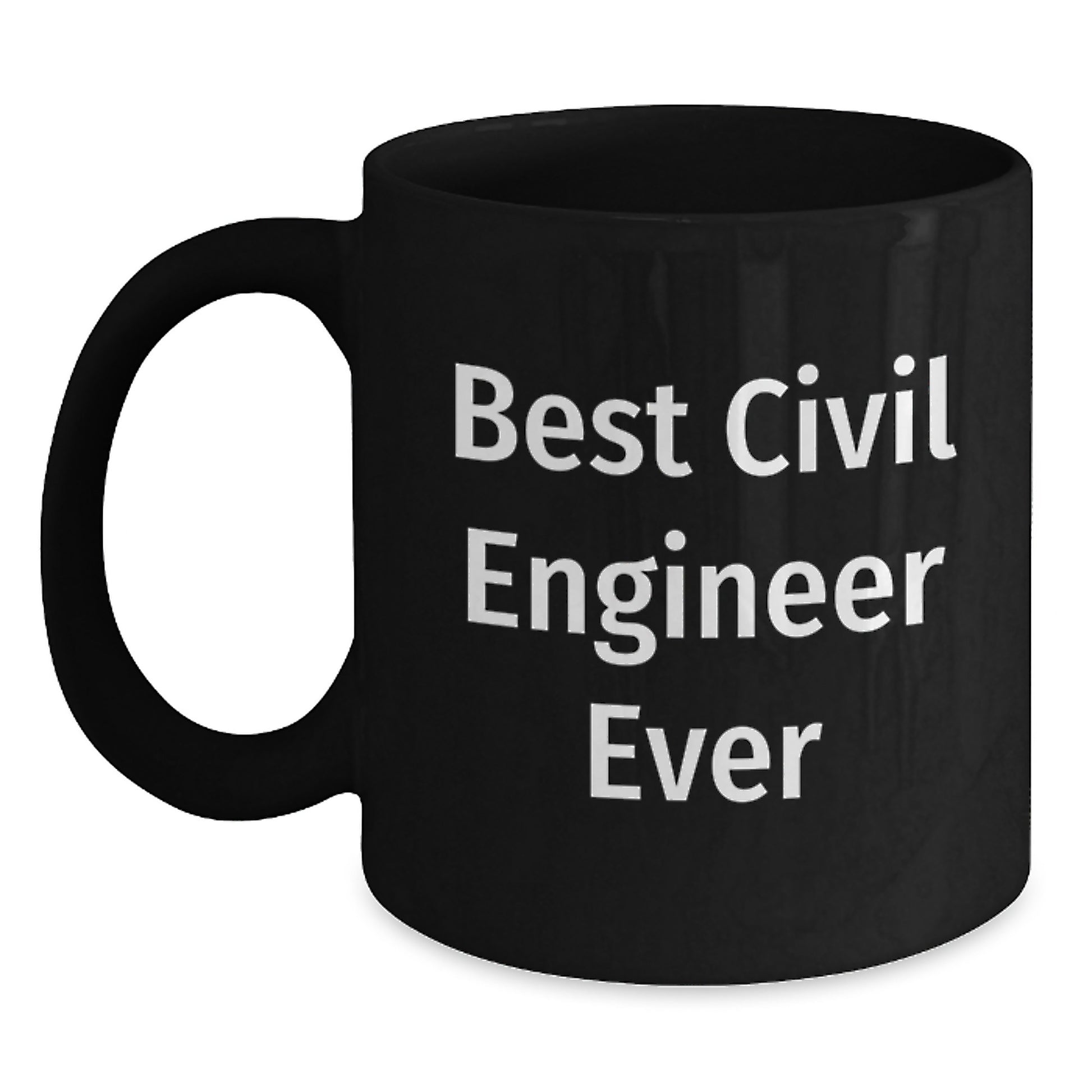 Civil Engineer Keepsake Black Coffee Mug for Him Birthday Gift - Main