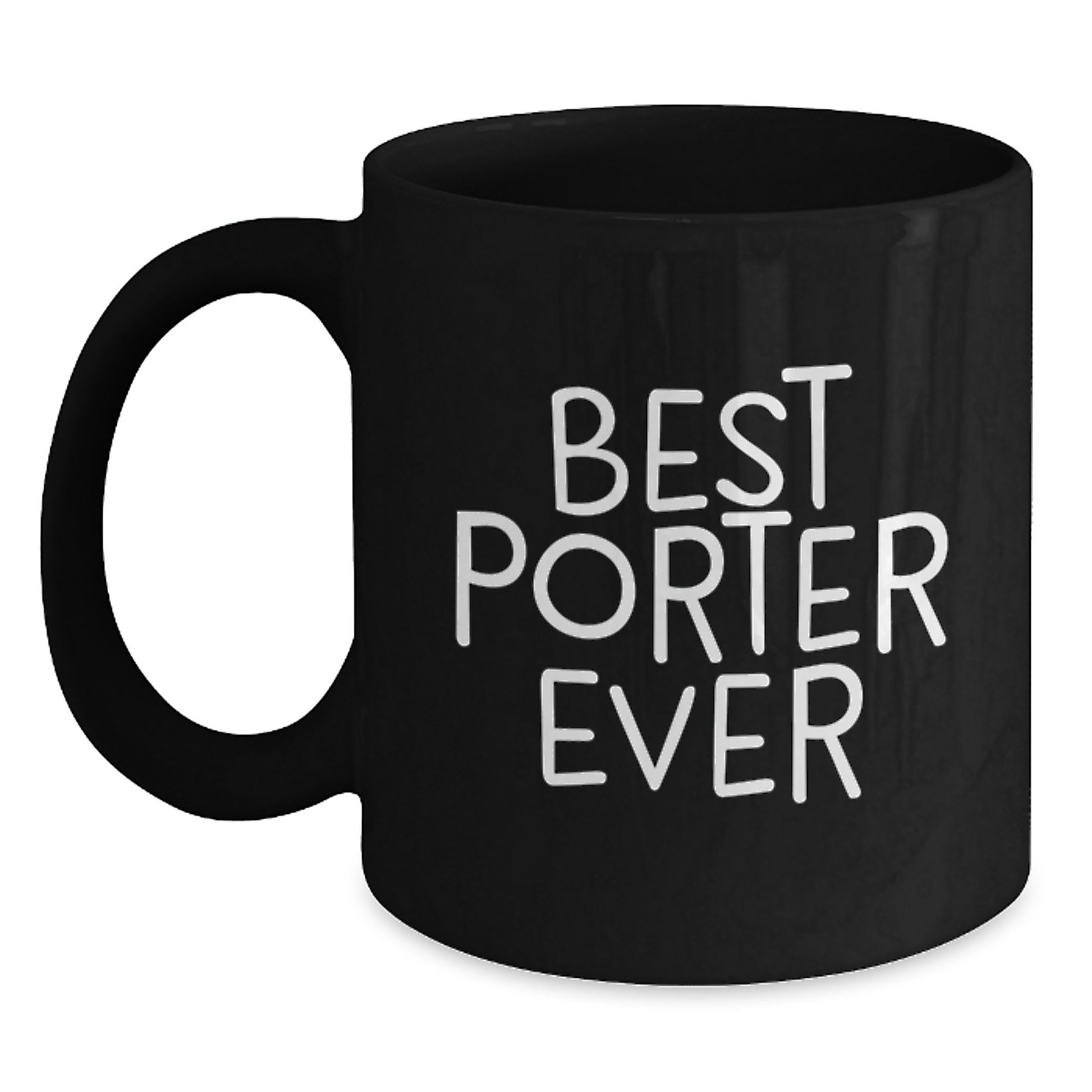 Porter Keepsake Black Coffee Mug for Him Birthday Gift with Quote - Main