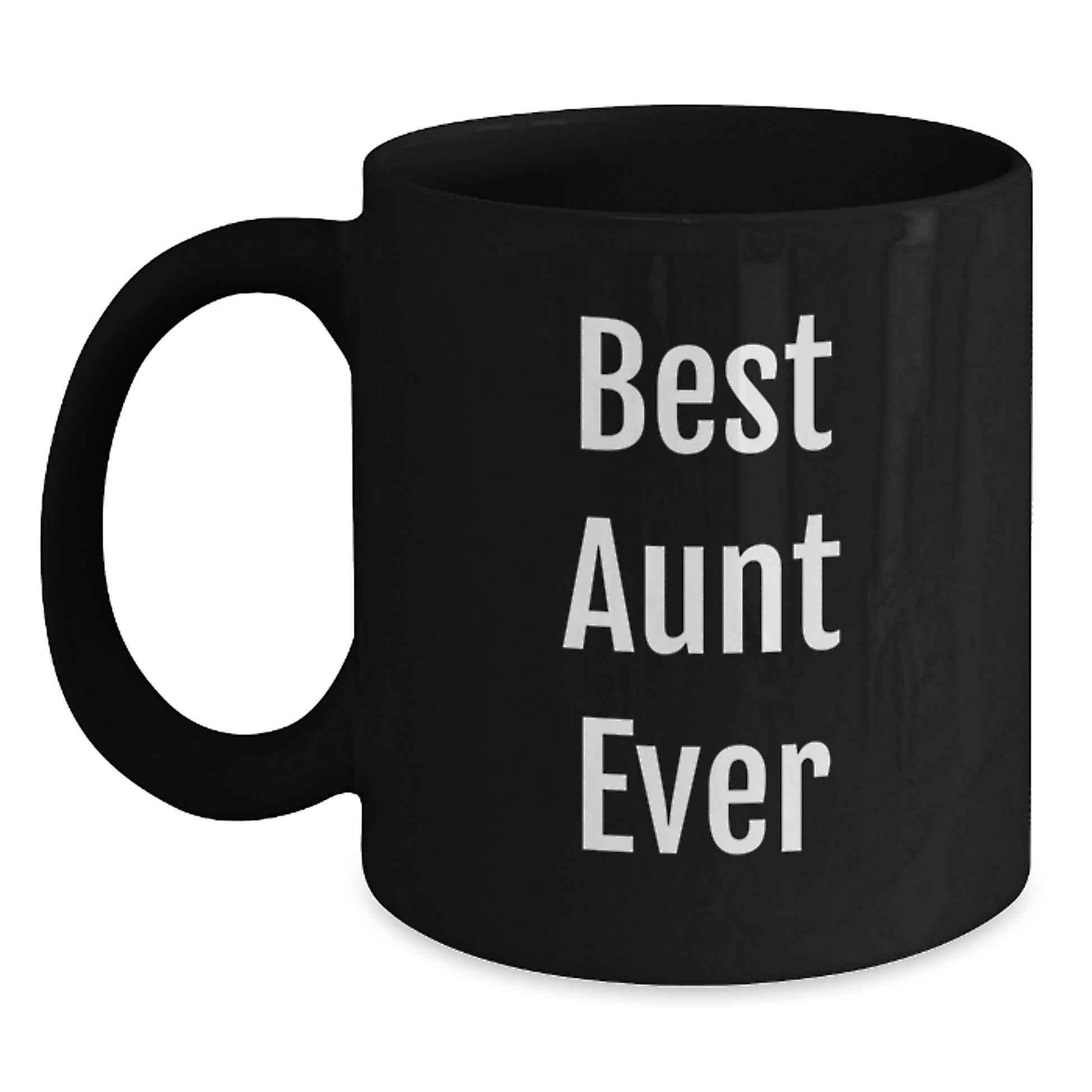 Funny Gifts for Aunt from Men, Best Aunt Ever Black Coffee Mug Valentine's Unique - Main
