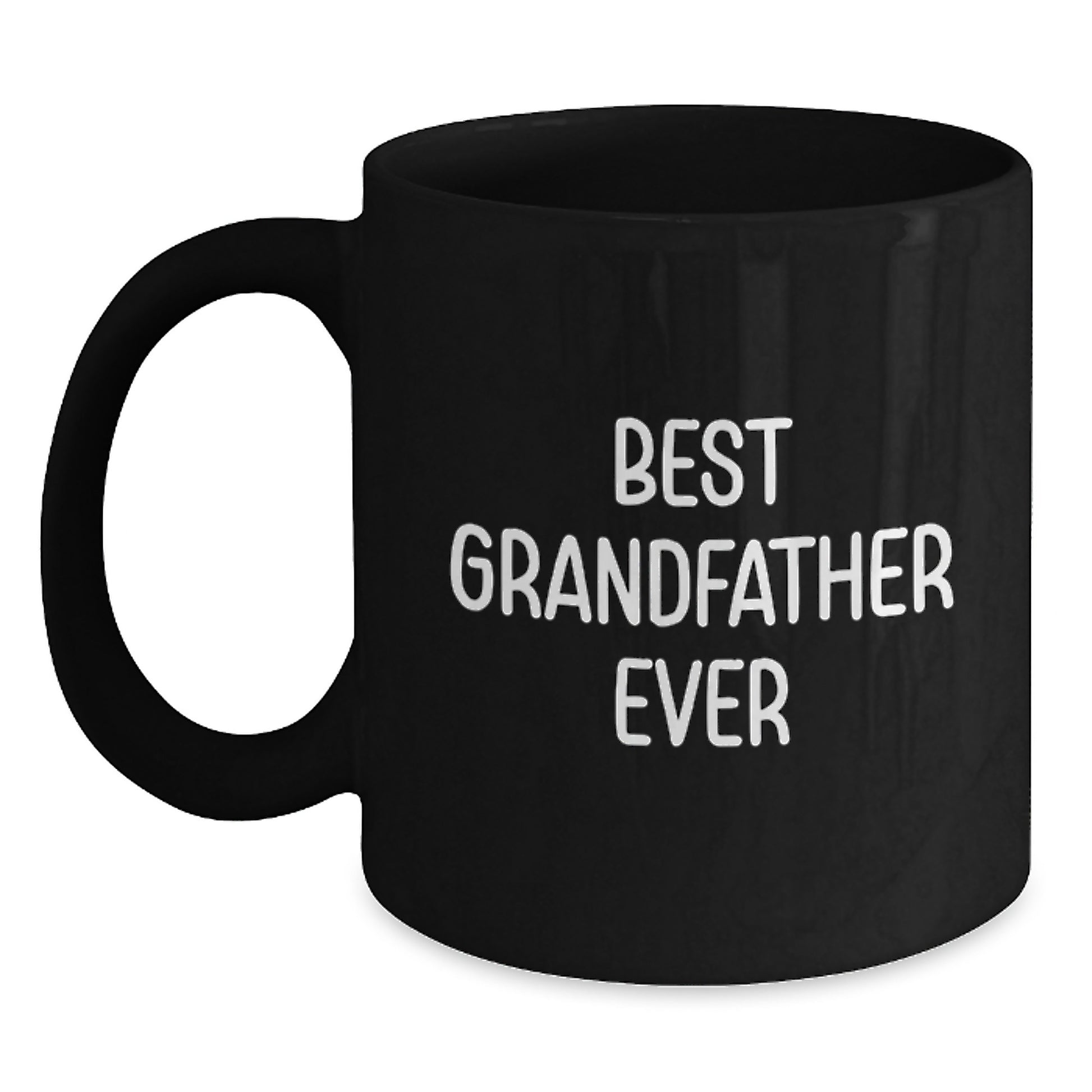 Best Grandfather Ever Black Coffee Mug Birthday Gift for Grandpa - Main