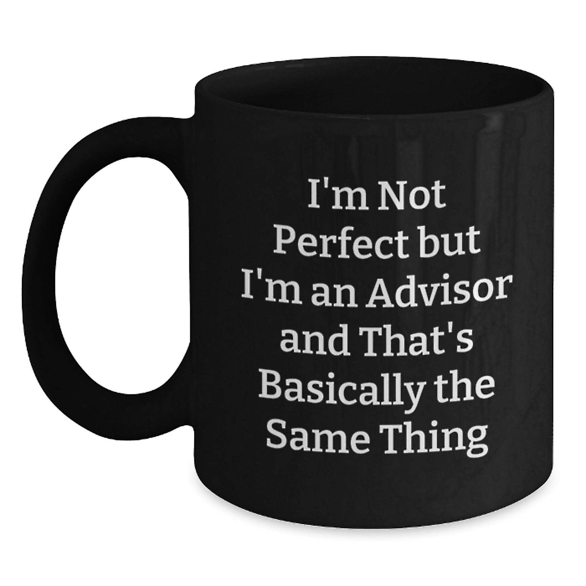 Advisor Keepsake Black Ceramic Mug 11oz Premium Elegant Birthday Gift - Main